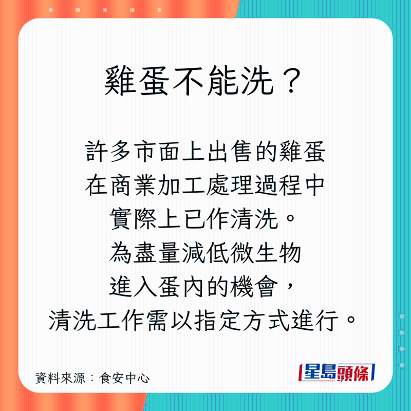雞蛋不能洗？