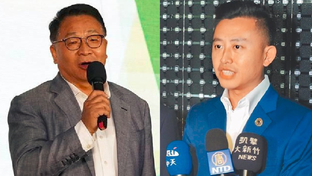 民進黨立委陳歐珀（左）卷入im.B詐騙案