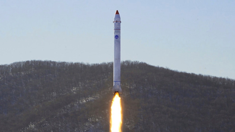 朝鮮西海衛星發射場試射火箭