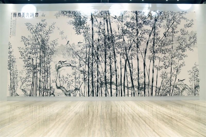 李小琳畫作“九天君竹”。