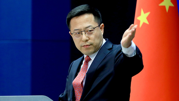 擔任外交部發言人時的趙立堅。