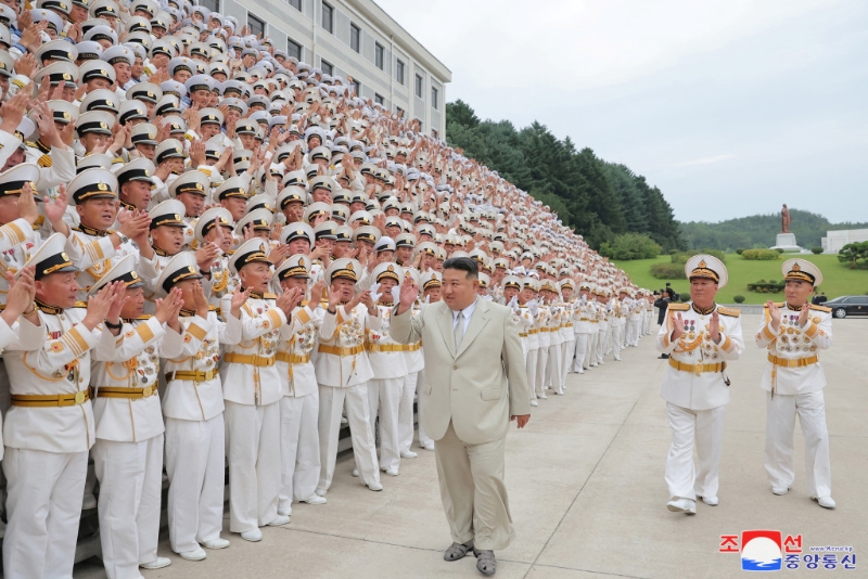 金正恩要求朝鮮海軍全力做好戰爭準備，隨時保持臨戰態勢。 路透社