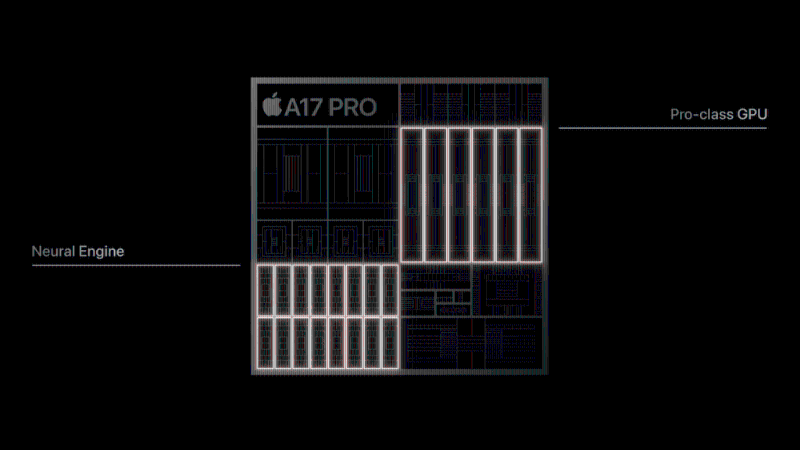 iPhone 15 Pro及iPhone 15 Pro Max換上最新的A17 Pro Bionic仿生芯片。