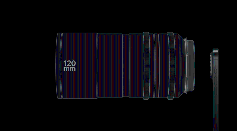 iPhone 15 Pro Max遠遠攝提供5倍光學變焦，焦距延長提升至120mm，遠景可以輕易捕捉