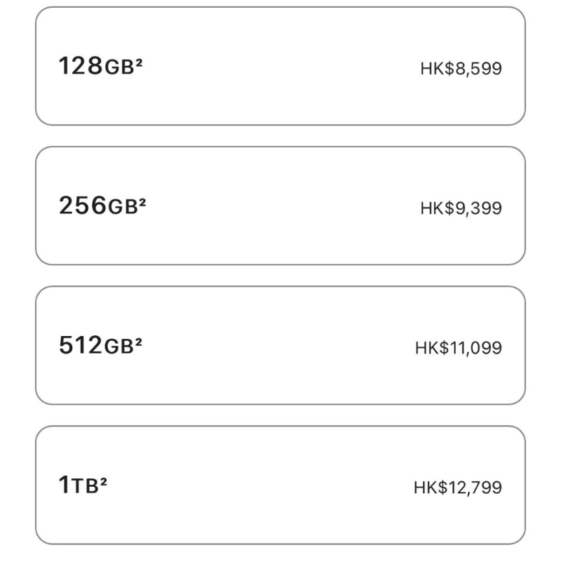 iPhone 15 Pro 香港定價。