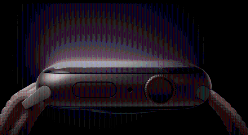 打頭陣是Apple Watch Series 9！ 粉紅新色表殼現身。 內部經過重新設計，并采用S9芯片，性能大幅提升，并提供全日電量。