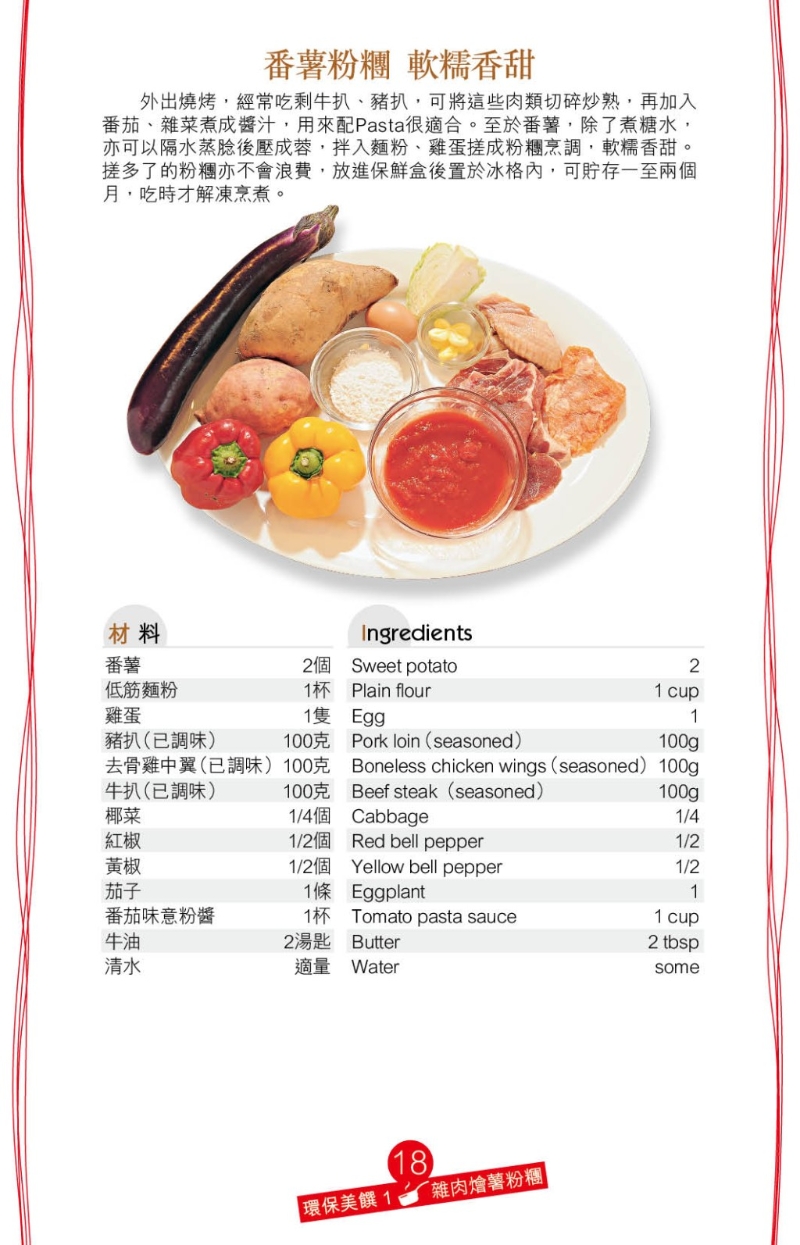 雜肉燴薯粉團材料