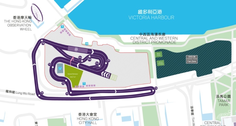 中環場地越野賽地圖。
