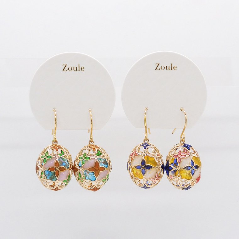 Zoule花朵彩色玻璃燈耳環，$259，iroiro。