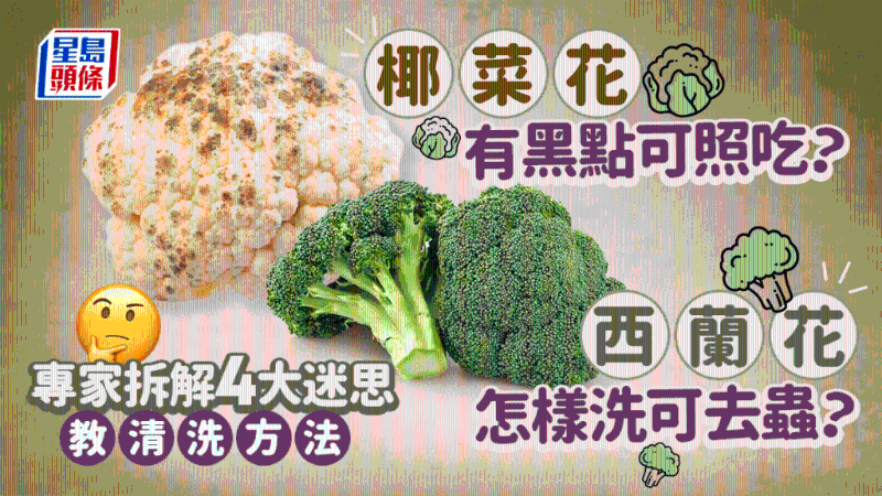 椰菜花有黑點可照吃？怎樣洗西蘭花可去蟲？專家拆解4大迷思