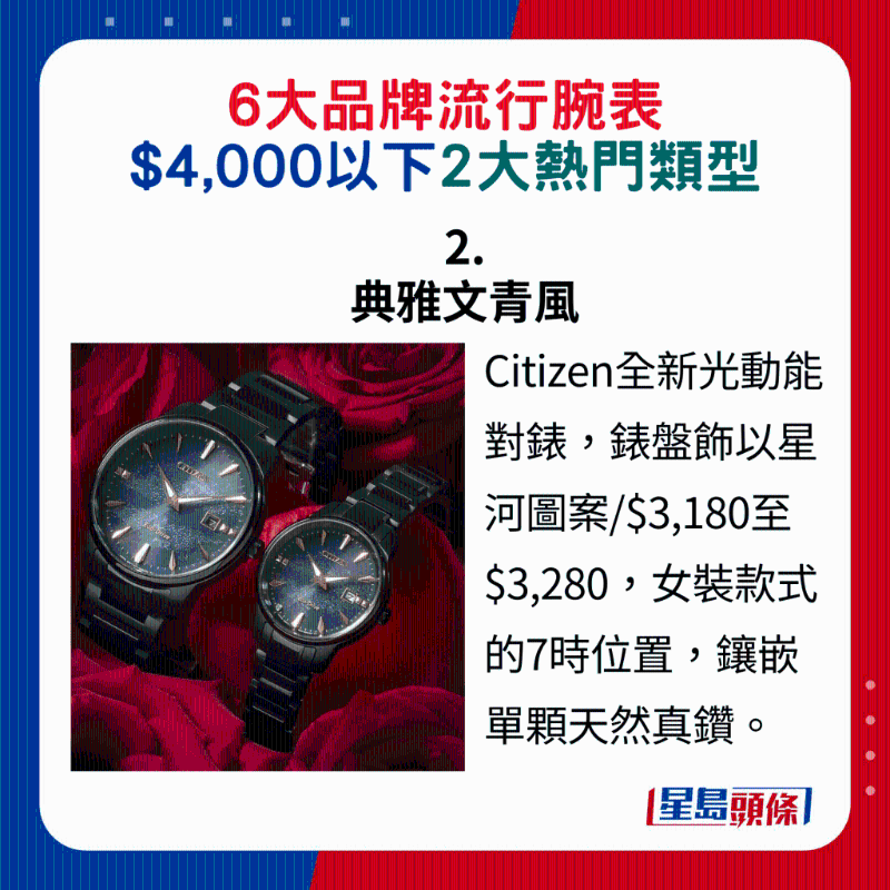 2. 典雅文青風：Citizen全新光動能