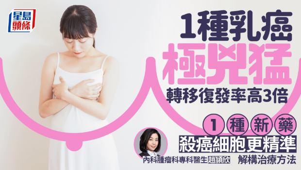 1種乳癌極兇猛復發率高3倍