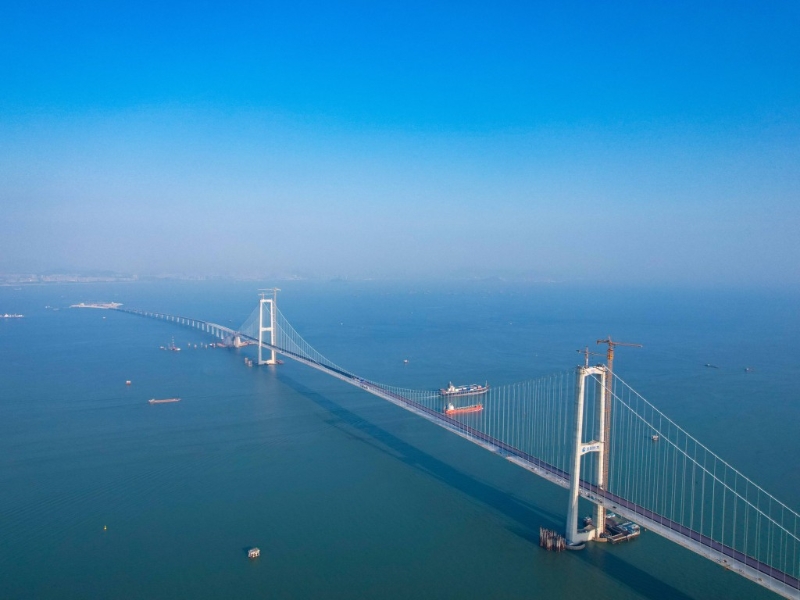 連接深圳至中山的深中通道，又名“深中大橋”，被譽為是大灣區又一個超級工程。