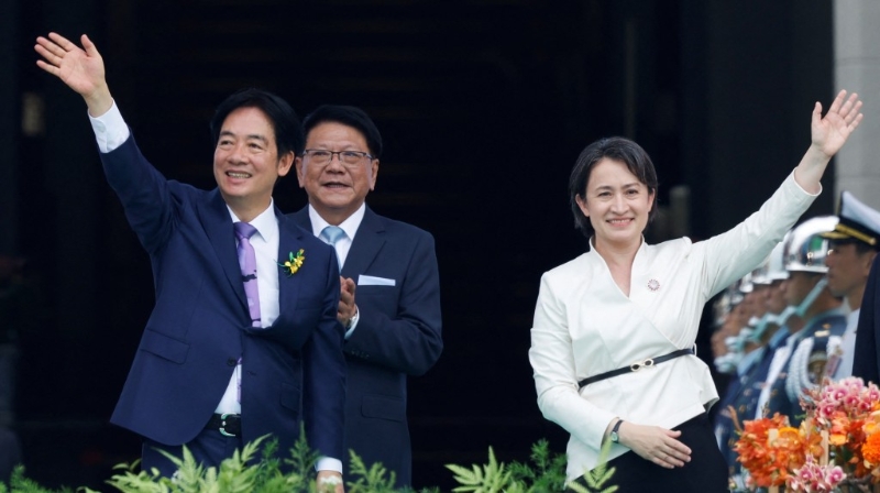 賴清德和蕭美琴今晨就職。 路透社