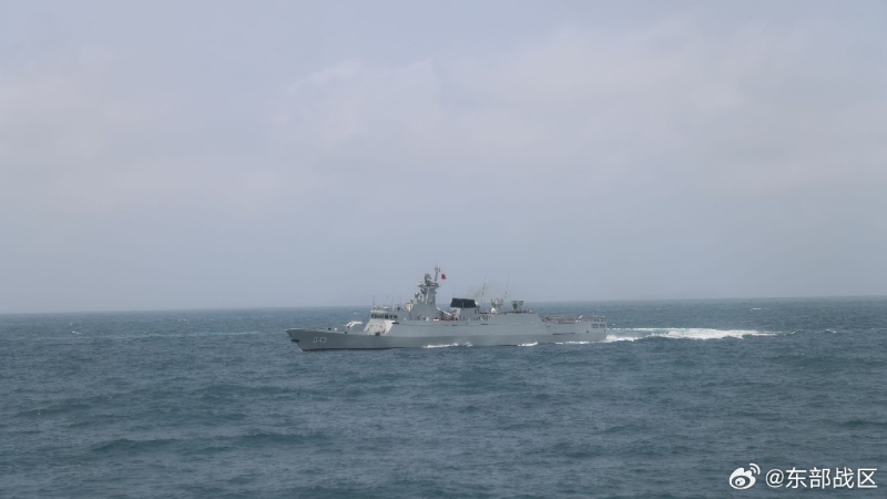 解放軍東部戰區在臺島周邊開展演習。 資料圖片