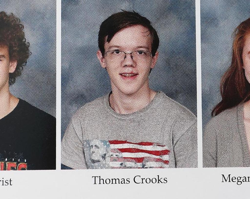 20歲槍手克魯克斯（Thomas Matthew Crooks）13日刺殺美國前總統特朗普未遂。（路透社）