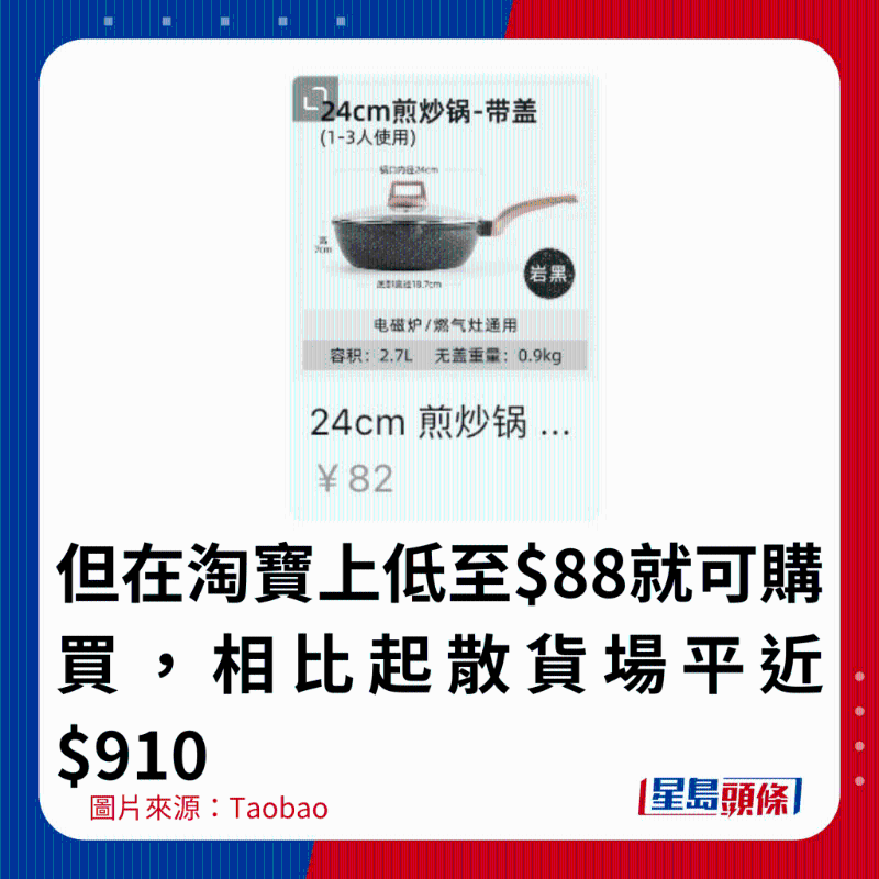 但在淘寶上低至$88就可購買，相比起散貨場平近$910