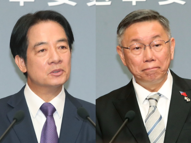 賴清德（左）、柯文哲（右）