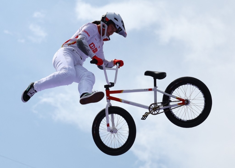 鄧雅文反轉奧運BMX自由式項目，為國家隊首次征服此項目。 路透社