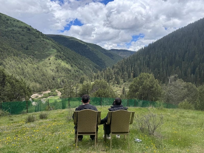 李連杰只上載利智的背面照。