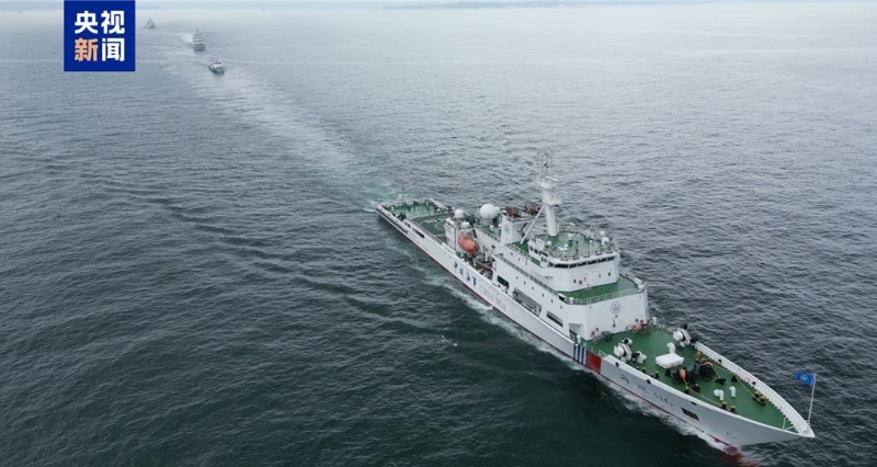中國大陸17-18日開展臺灣海峽海上巡航執法行動。央視新聞