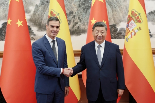 習近平會見西班牙首相桑切斯。 習近平會見西班牙首相桑切斯。