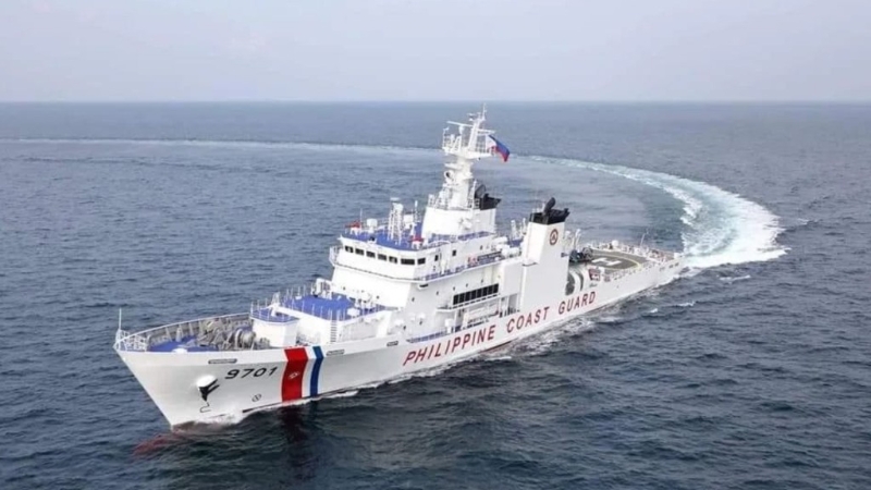 菲律賓“9701”海警船已駛離仙賓礁。