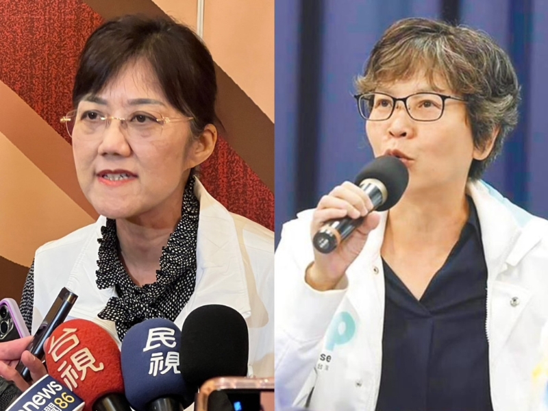 民眾黨主席柯文哲的妹妹柯美蘭（左）傳出為柯爸病情杠前民眾黨立委蔡壁如（右）。（合成圖／中時資料照）