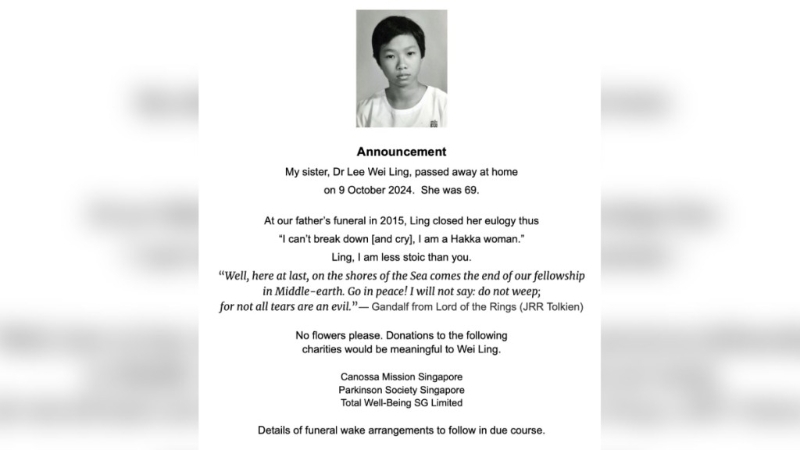 李顯揚為姐姐李瑋玲在FB發訃告。 FB