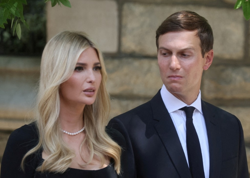 特朗普女兒伊萬卡（Ivanka Trump）及其丈夫庫什納（Jared Kushner）。 路透社