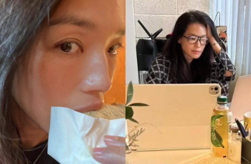 舒淇經常大方分享素顏美照。