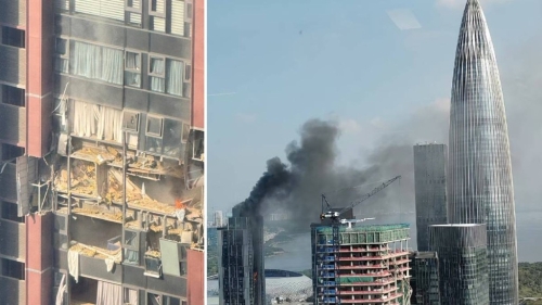 有網民指爆炸威力強大，連附近華潤總部“春筍”亦有震感。