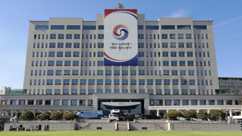 首爾龍山總統府。 美聯社