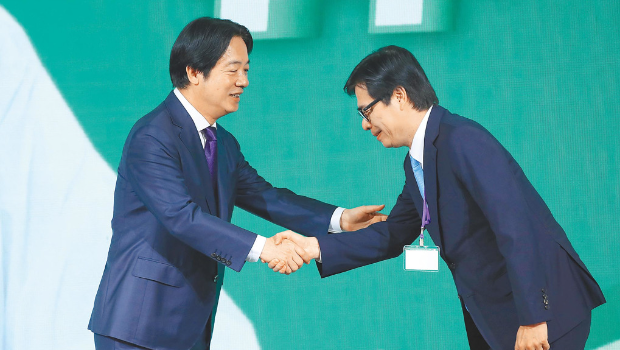 賴清德（左）、陳其邁（右）