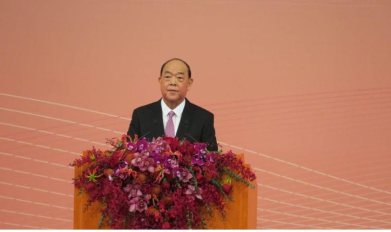 澳門特區行政長官賀一誠致辭。