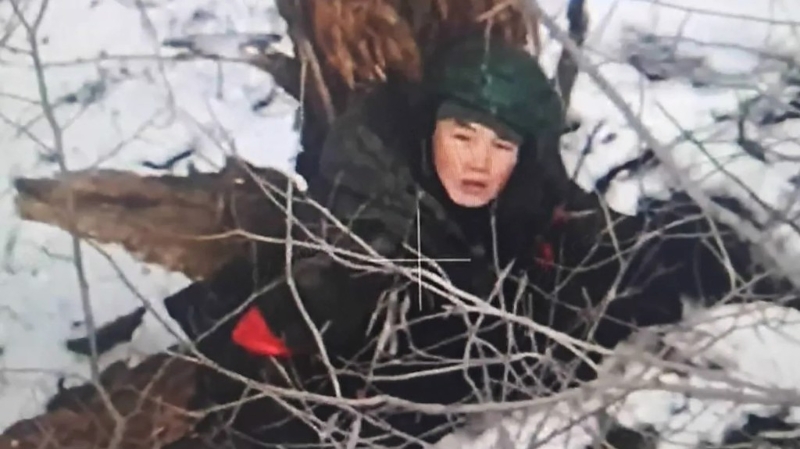 烏克蘭無人機拍攝到庫斯克戰場的黃皮膚士兵，很可能就是北韓士兵。