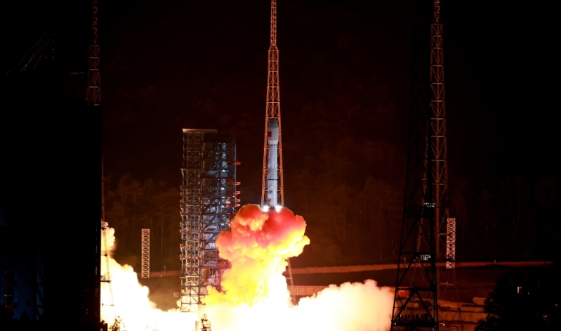 2024年12月27日，中國航天科技集團中長征三號乙運載火箭部署衛星。