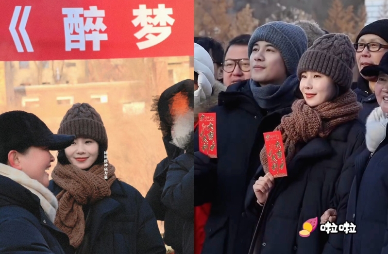 劉詩詩和胡先煦搭檔拍新片。