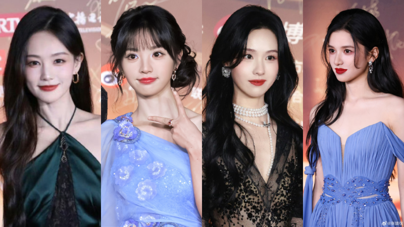 李一桐、田曦薇、陳都靈、張婧儀4人被譽為微博之夜4大美女。.png