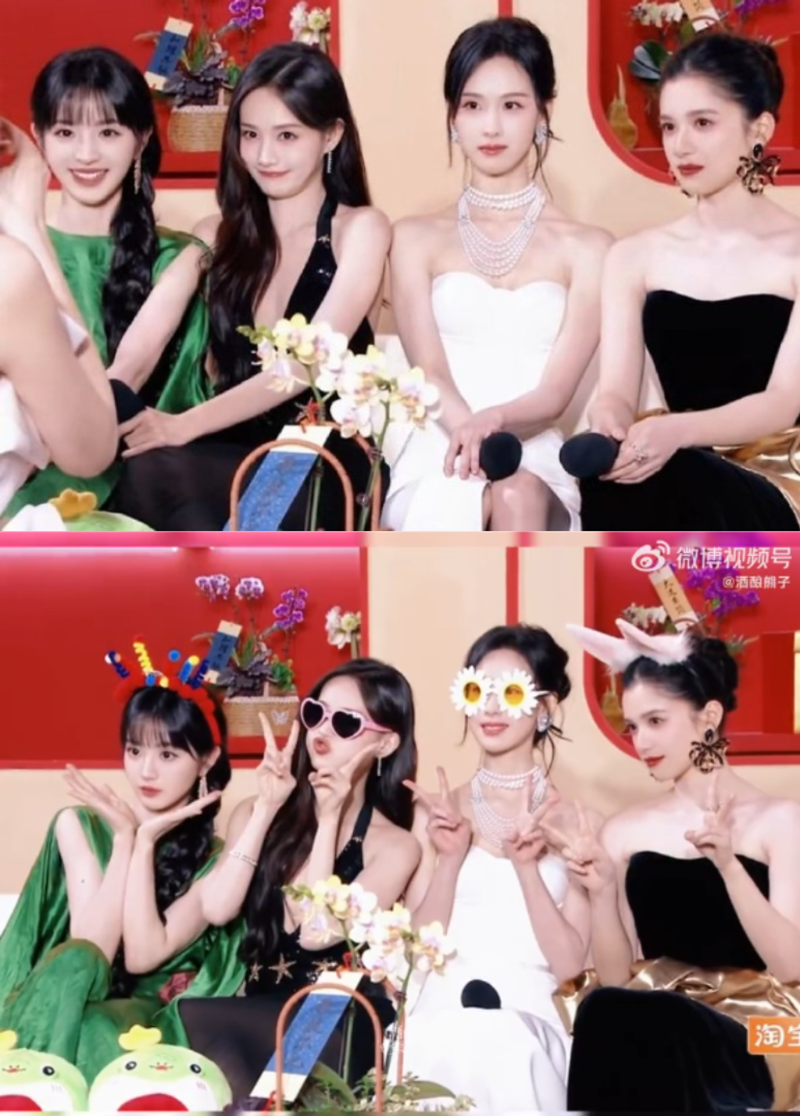田曦薇、李一桐、陳都靈、張婧儀4人同框拍攝短片。.png