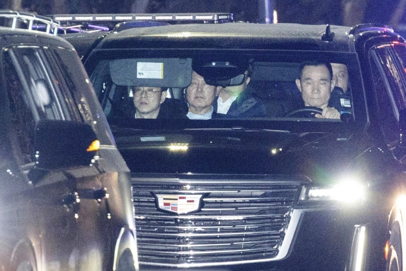 尹錫悅被關首爾拘留所。 美聯社.jpg