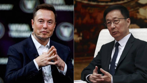 國家副主席韓正代表習近平出席特朗普就職禮前，與馬斯克會面。