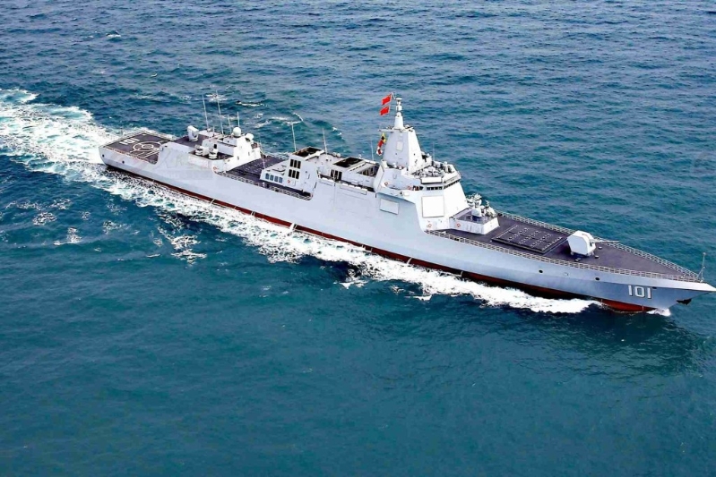 解放軍055型驅逐艦。 網圖