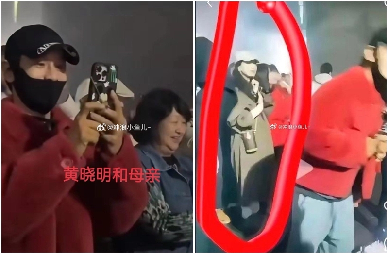 近日網絡瘋傳黃曉明和葉珂假分手，大年初五還在福建一起看游神，但卻有網友反駁是謠傳。（圖／攝自微博）