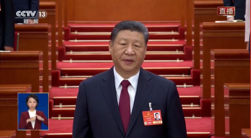 習近平出席第十四屆全國人民代表大會第三次會議。