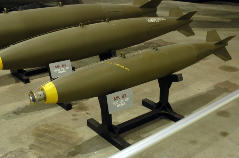 Mk-82無導引低阻炸彈，廣泛裝備于西方國家的空軍。