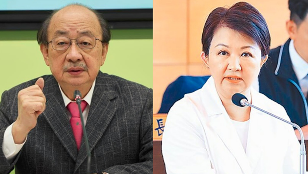 柯建銘(左)竟嗆盧秀燕(右)“人家叫你盧媽媽，就回歸家庭主婦”，引發爭議。