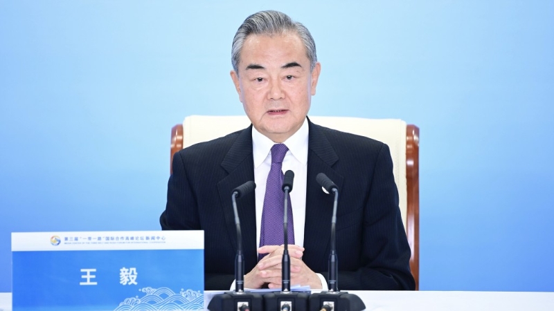 外交部長王毅。 中新社