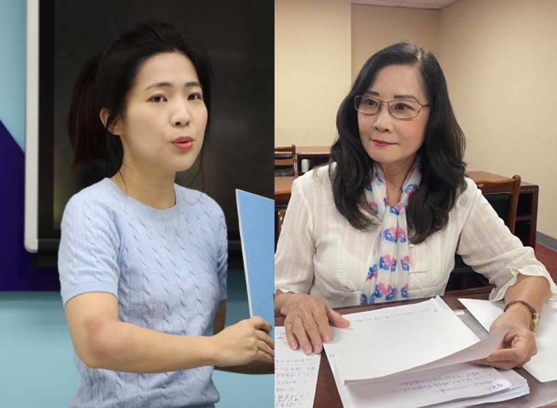 左為國民黨“立委”徐巧芯、右為國民黨議員秦慧珠。