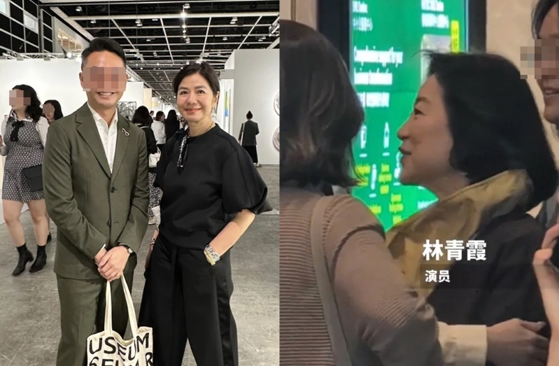 鍾楚紅、林青霞現身「巴塞爾藝術展香港展會」。（圖／翻攝自小紅書）